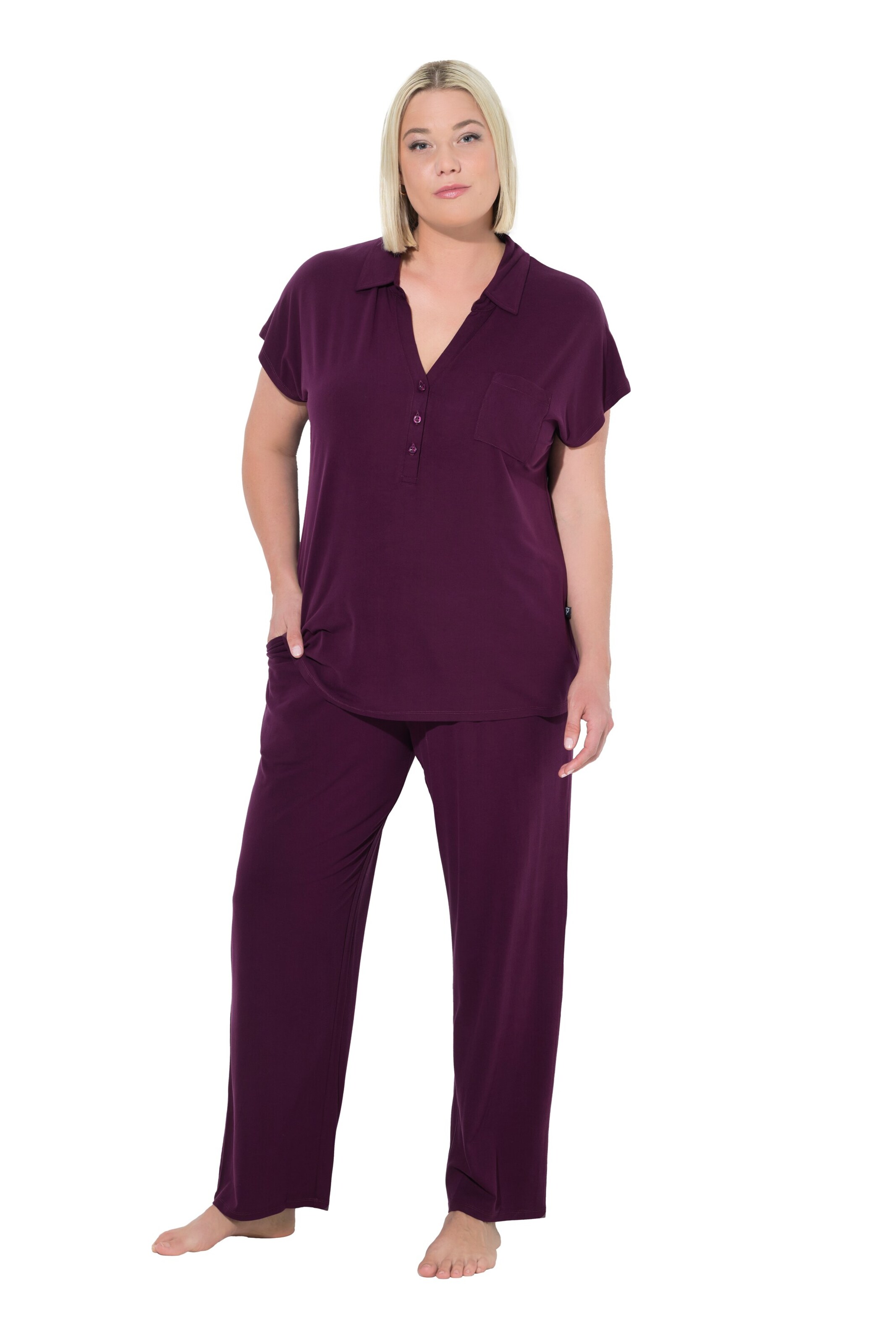 Ulla Popken Pajama in Red: front
