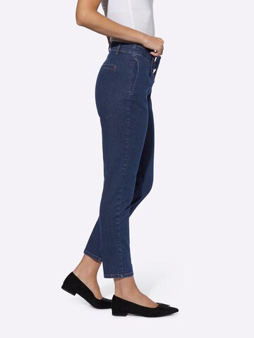 heine Skinny Pressveckade jeans i blå