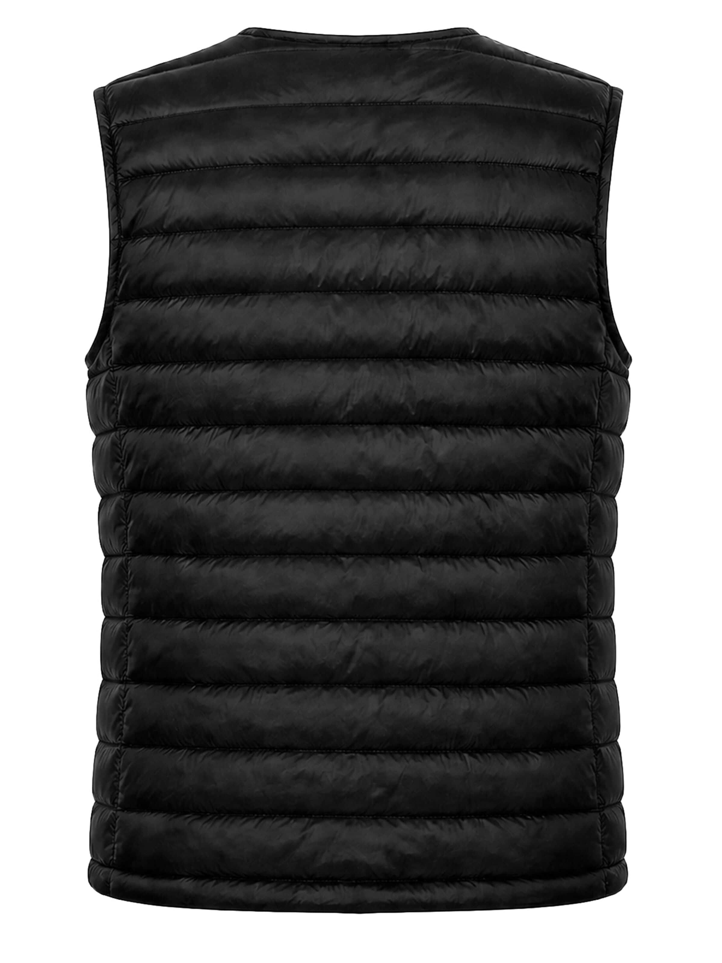 ALLTHEMEN Vest 'Stichlinie' in Black
