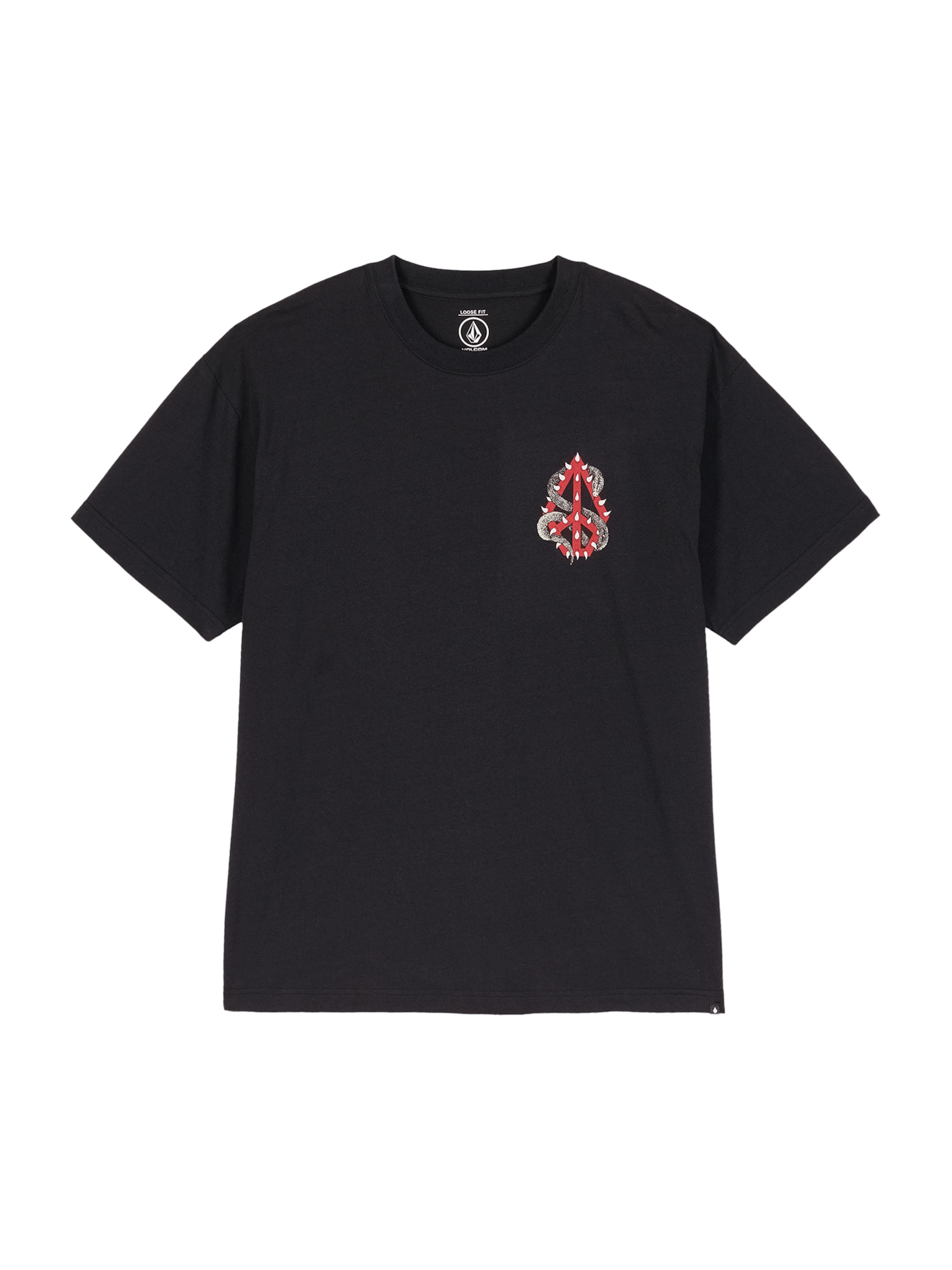 Volcom T-Shirt 'Snake Peace LSE' in Schwarz: Vorderseite