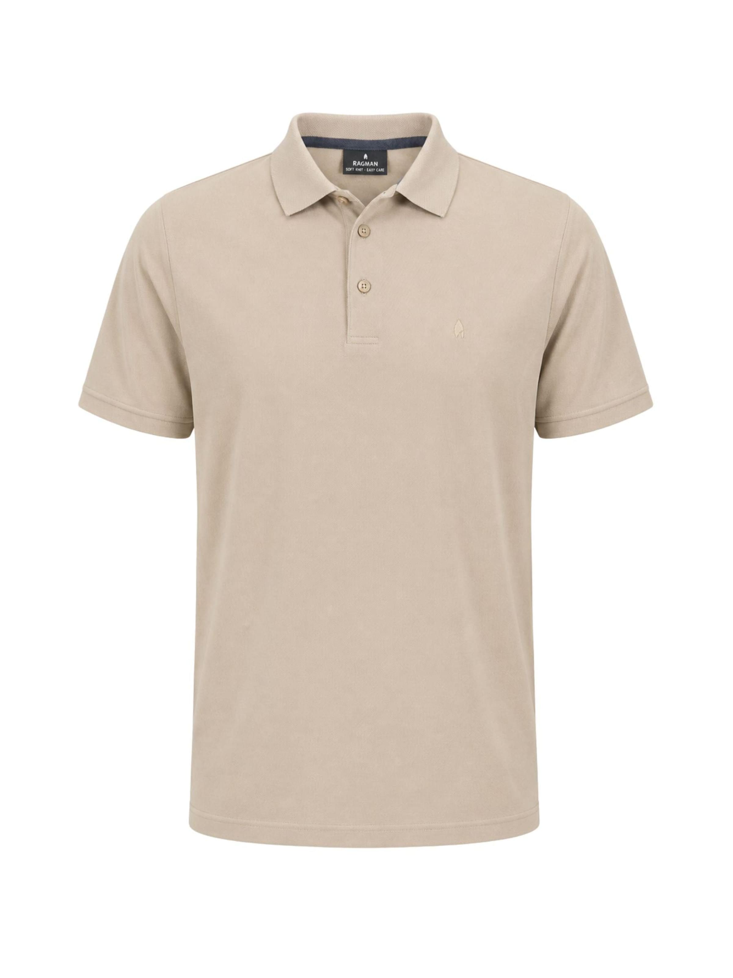 Maglietta di Ragman in beige: frontale