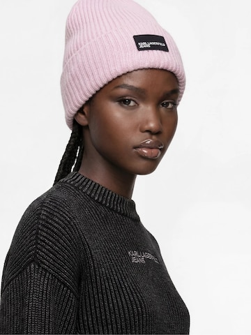 KARL LAGERFELD JEANS - Gorra en lila: frente
