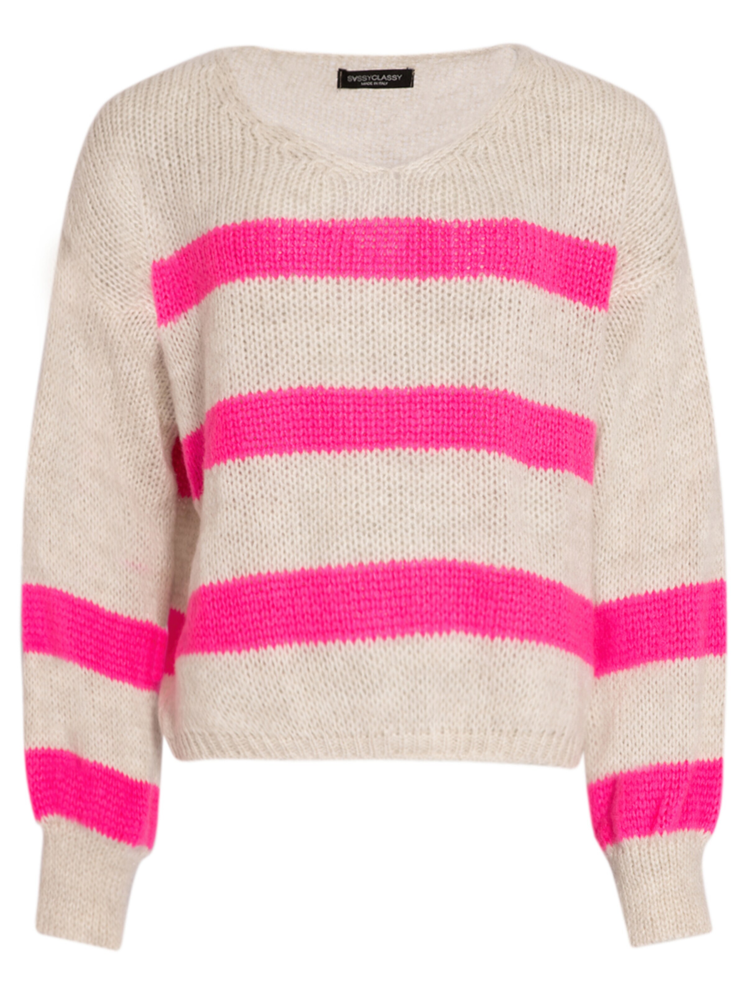 SASSYCLASSY Oversized sweater in Beige: front