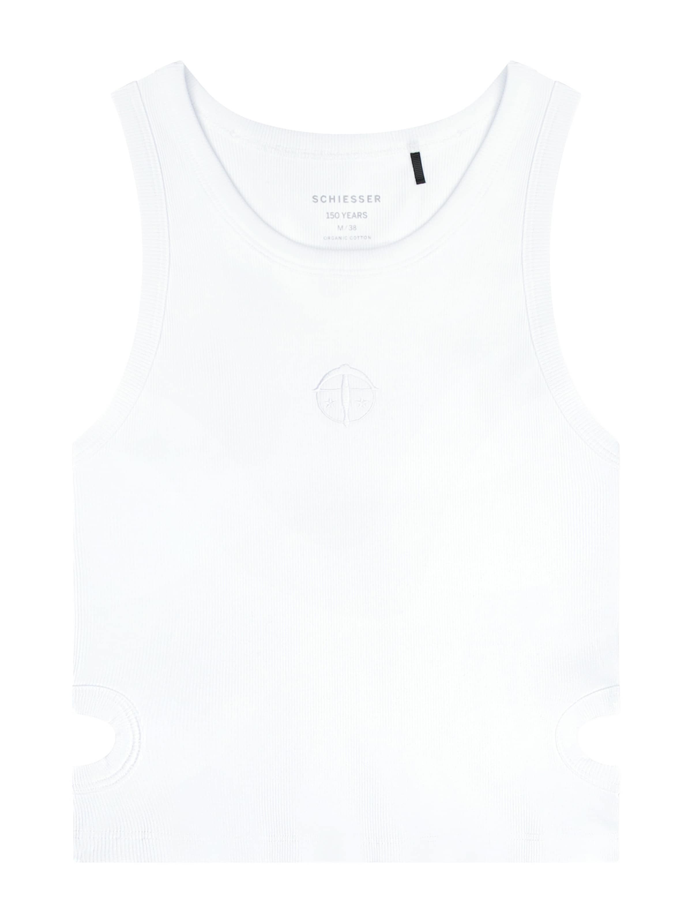SCHIESSER Top 'SCHIESSER 150 YEARS' in Wit: voorkant