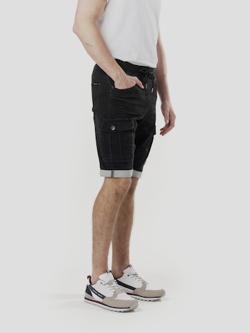 juoda KOROSHI Prigludęs Darbinio stiliaus džinsai