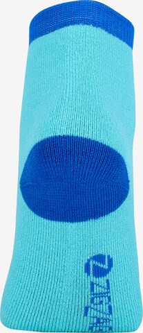 ZigZag Athletic Socks 'Lime' in Blue