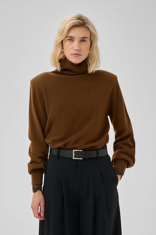 My Essential Wardrobe Sweter w kolorze brązowy: przód