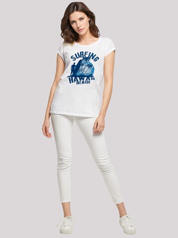 T-shirt 'Hawaii Surf Beach Summer' F4NT4STIC en blanc