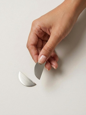 DNSK Copenhagen Øreringe 'SAGA Waterproof Silver Stainless Steel Post Earring – Brushed Finish' i sølv