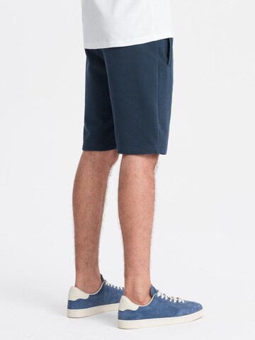 Regular Pantalon Ombre en bleu