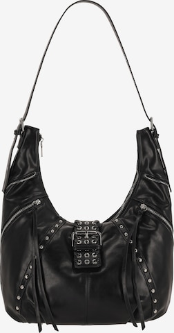 Sac bandoulière faina en noir : devant