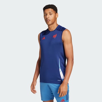 T-Shirt fonctionnel 'France' ADIDAS PERFORMANCE en bleu : devant