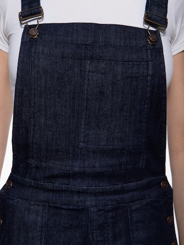Queen Kerosin Slim fit Jean Overalls in Blue