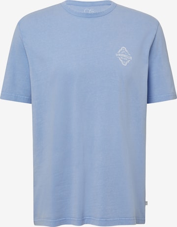 T-Shirt QS en bleu : devant