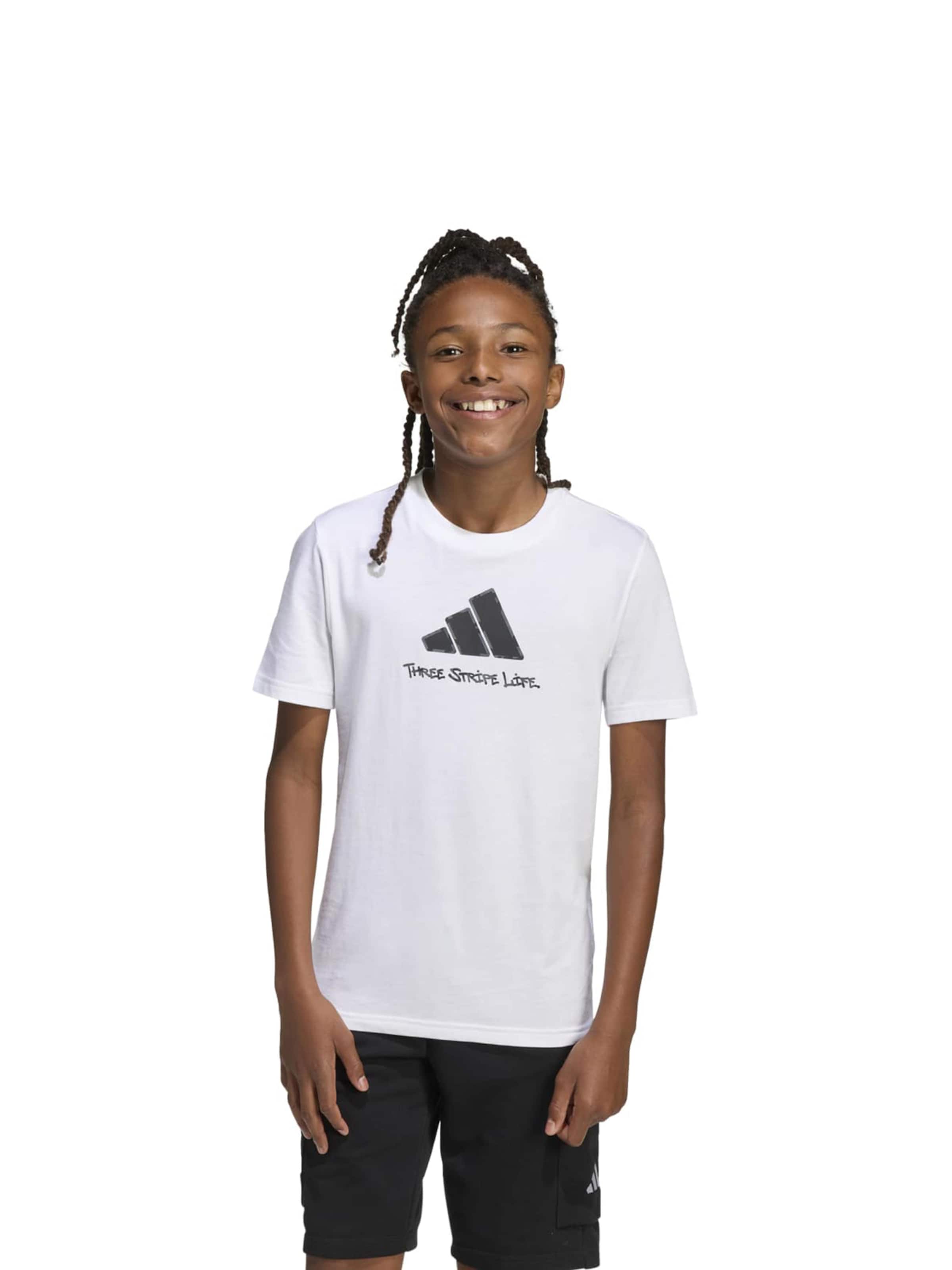 ADIDAS SPORTSWEAR - Camiseta funcional en blanco: frente
