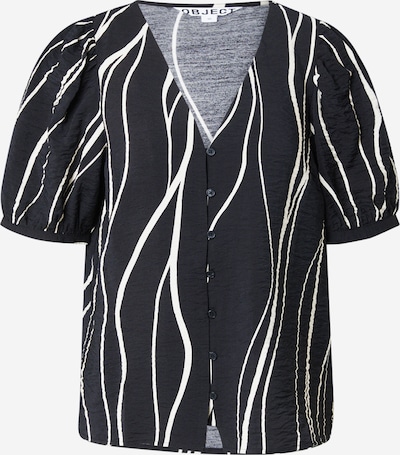 OBJECT Blusa 'OBJJacira' en negro / blanco, Vista del producto
