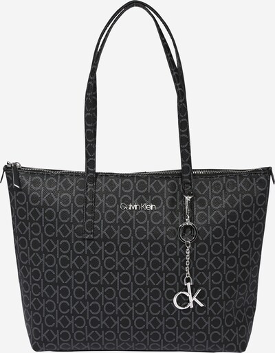 Calvin Klein Shopper 'Monogram' i mørkegrå / sort, Produktvisning