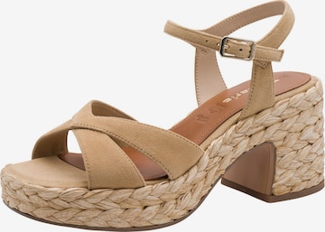 Sandales Tamaris en marron : devant