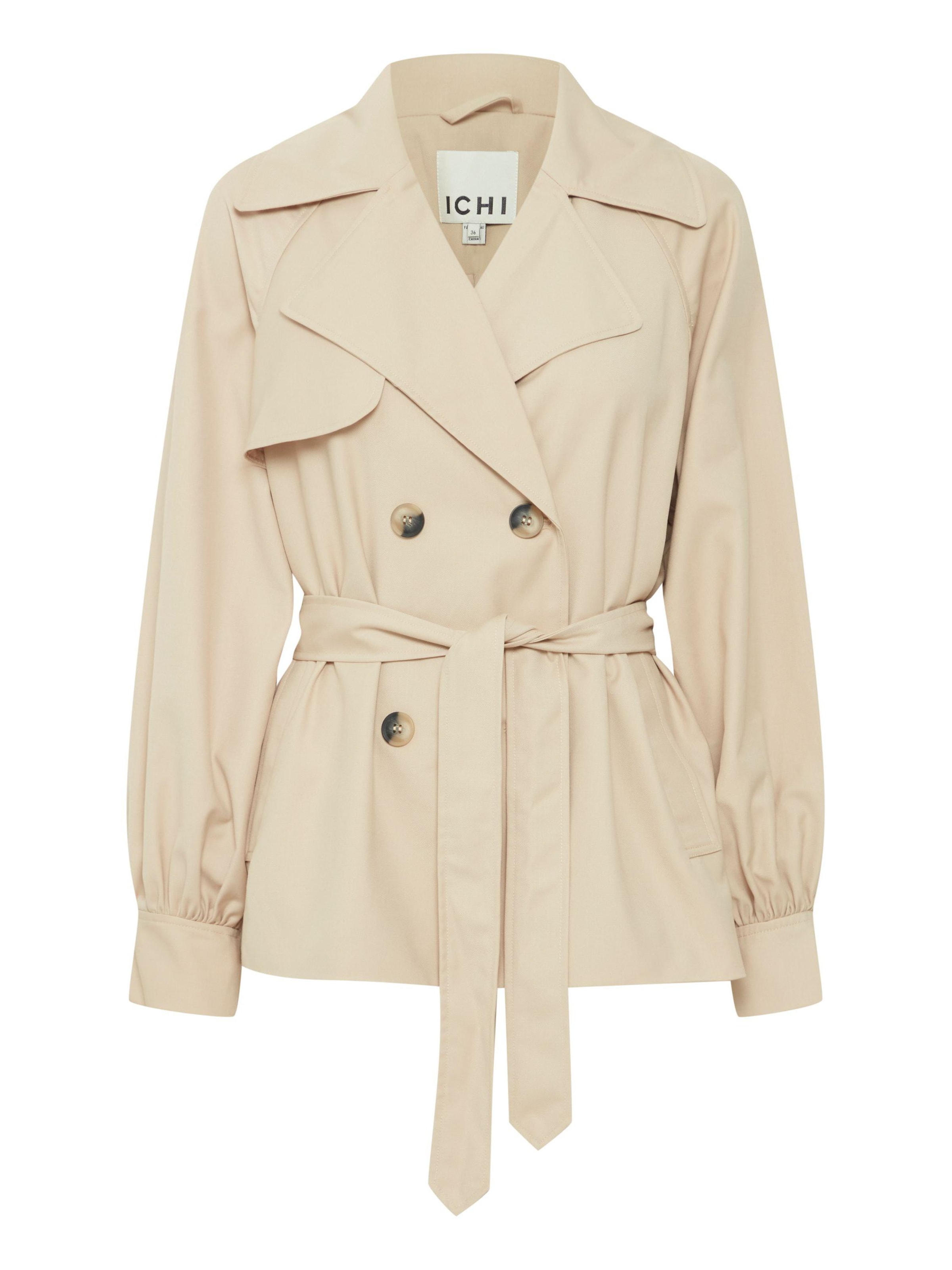 ICHI Overgangsfrakke 'Funola' i beige: forside