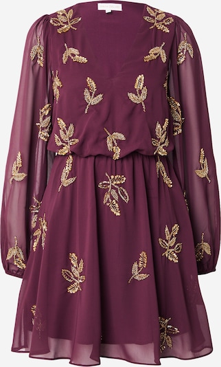 Maya Deluxe Mekko värissä kulta / viininpunainen, Tuotenäkymä
