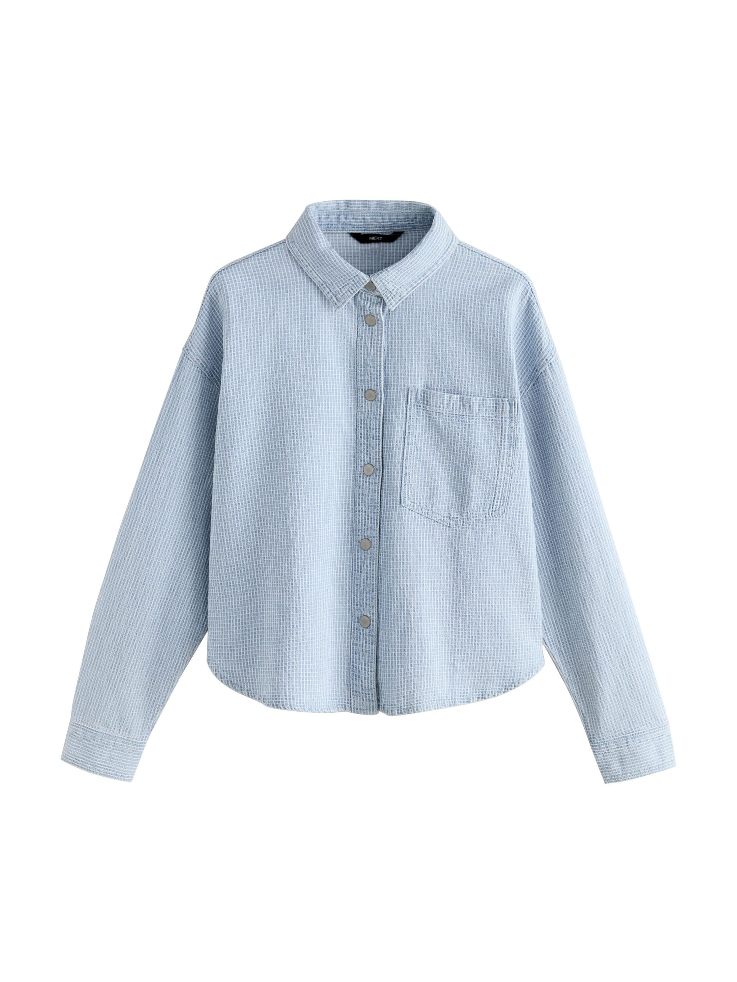 Next Chemisier en bleu clair / blanc, Vue avec produit