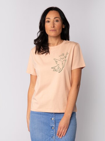 Maglietta 'Self Love' di Watapparel in arancione: frontale