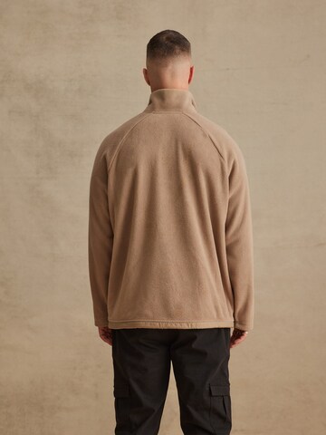 DAN FOX APPAREL Fleece Jacket 'Semih' in Beige