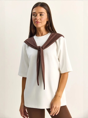T-shirt 'T-Shirts' Bianco Lucci en marron : devant