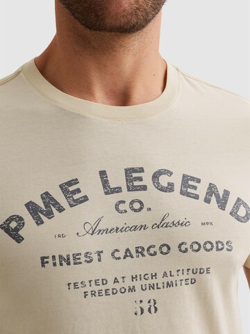 PME Legend T-shirt 'T-shirt in jersey with artwork' i beige