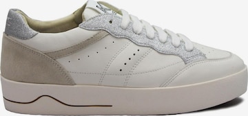 Baskets basses 'KEYS 11863 white silver scarpe sneakers donna lacci pelle glitter' Keys en blanc : devant