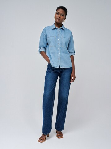 Salsa Jeans Blouse 'Lightdenim' in Blauw