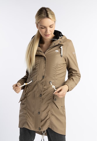 Manteau fonctionnel Schmuddelwedda en beige : devant