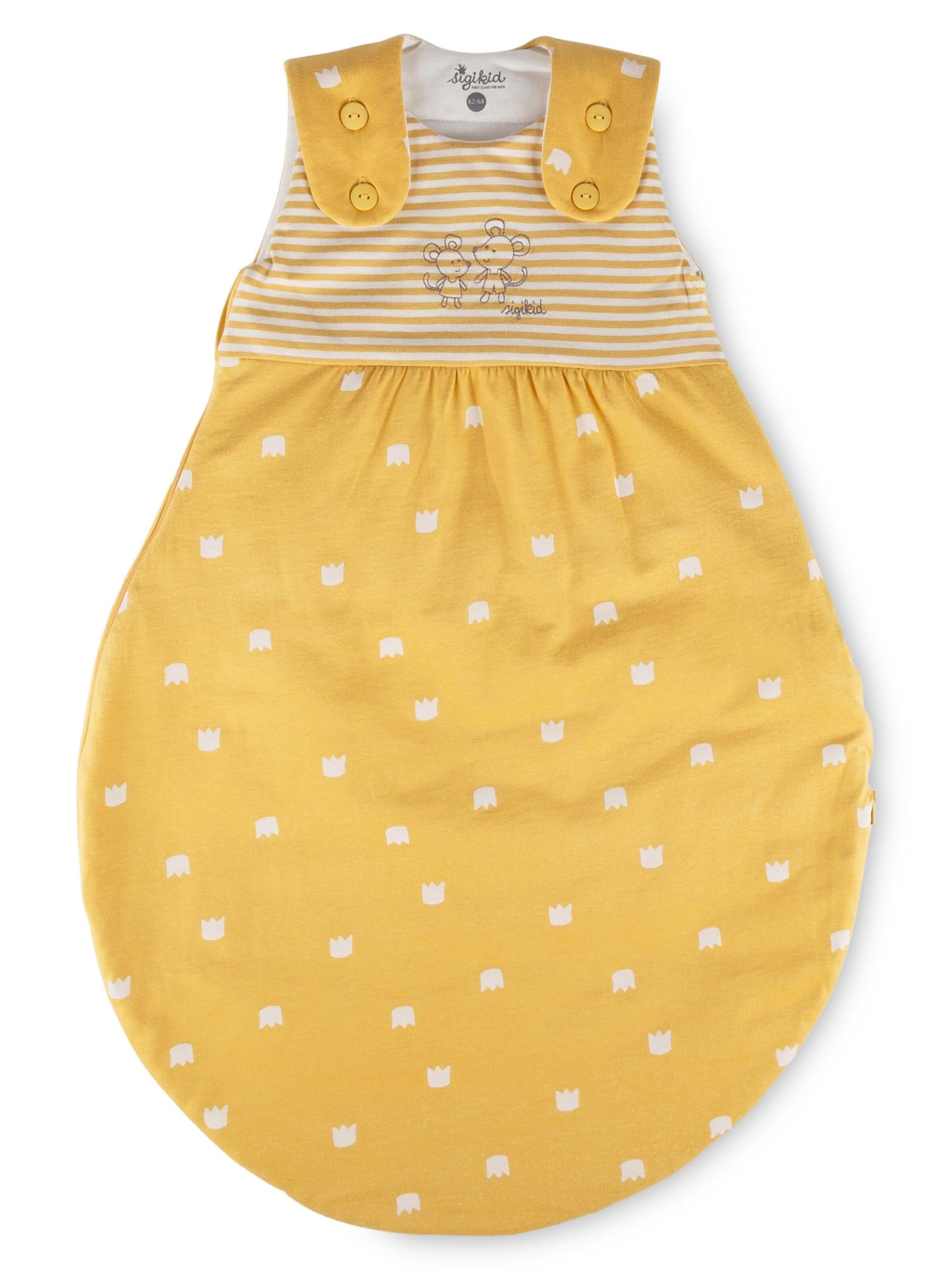 SIGIKID Sleeping Bag 'Schlafsack wattiert Classic Baby' in Yellow: front