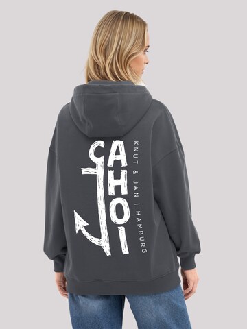 Sweat-shirt 'Knut & Jan Scribble Logo Weiss' F4NT4STIC en noir