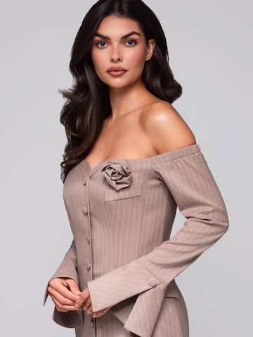Ombre Cocktail dress in Beige