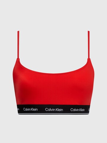 Calvin Klein Swimwear Bandeau Bikinitop in Rot
