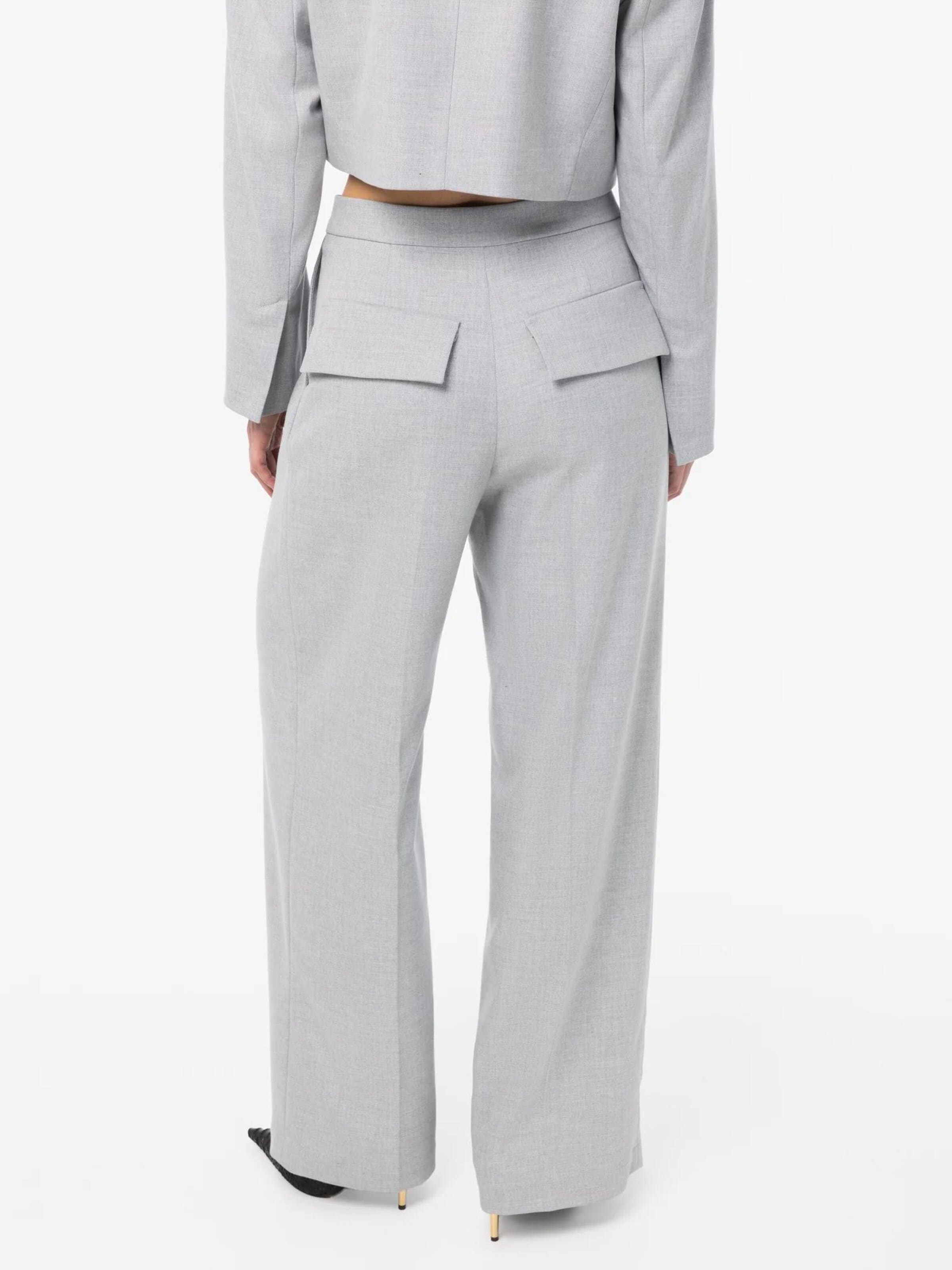mandragora Wide leg Broek 'Theo' in Grijs