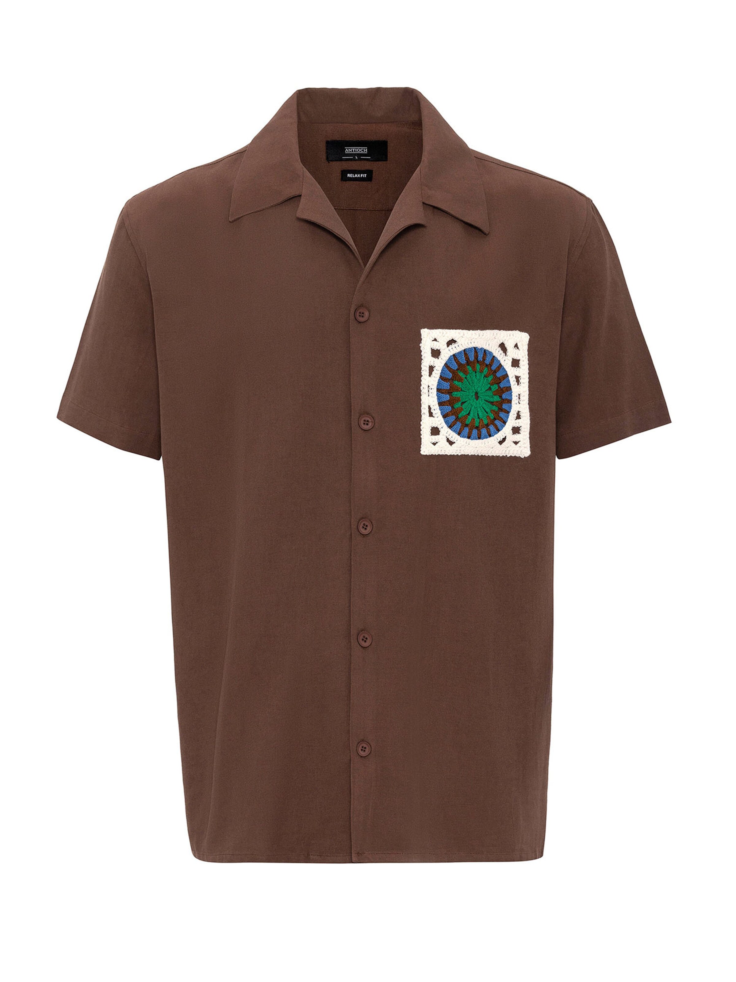 Antioch Regular fit Button Up Shirt in Brown: front