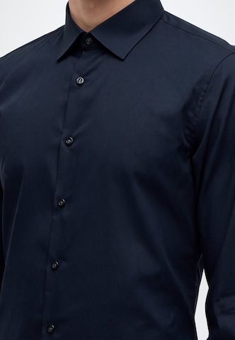 OLYMP Super Slim Fit Button Up Shirt in Blue