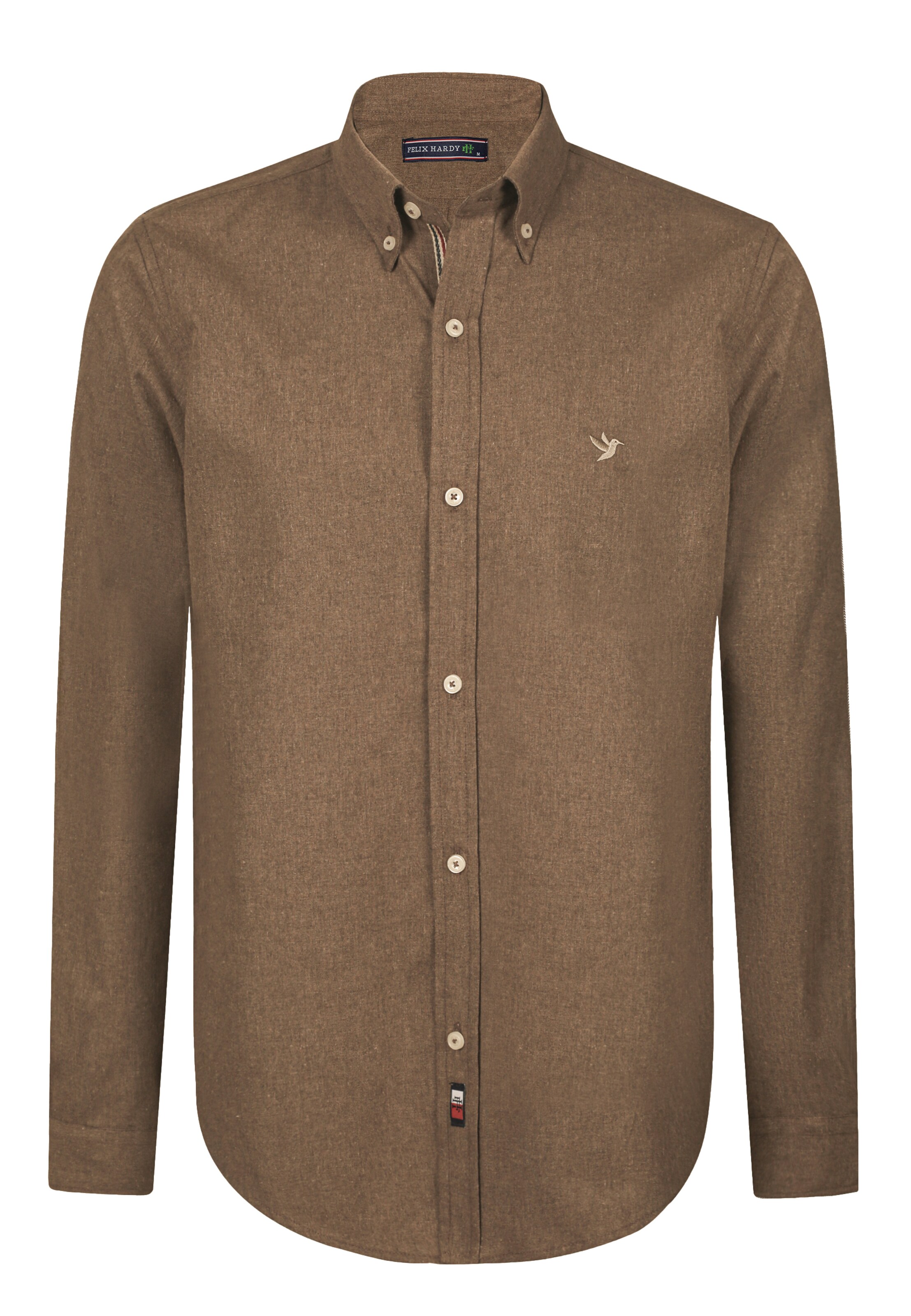 Coupe regular Chemise Felix Hardy en marron : devant