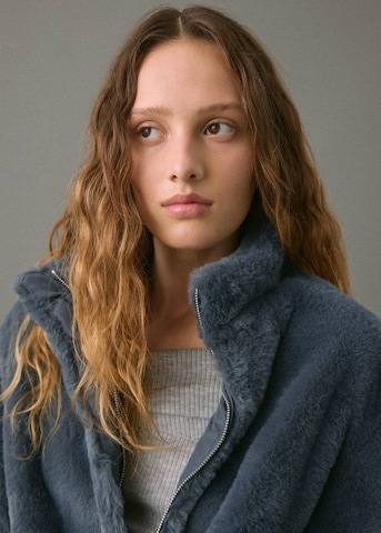 MANGO TEEN Mantel 'Fluffy' in Grau