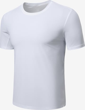 YOUTHUP Performance Shirt 'Lichtschein' in White: front