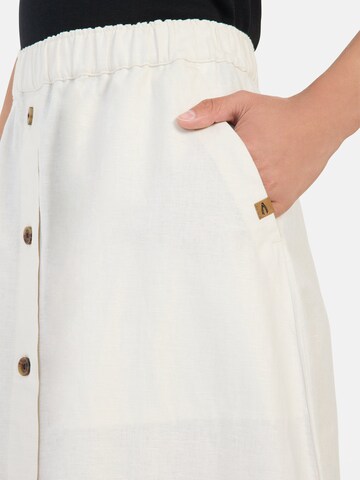 CAMEL ACTIVE A-Linienrock mit elastischem Bund in Weiß