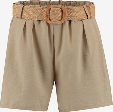 Hailys Regular Bandplooibroek 'Mo44di' in Beige: voorkant