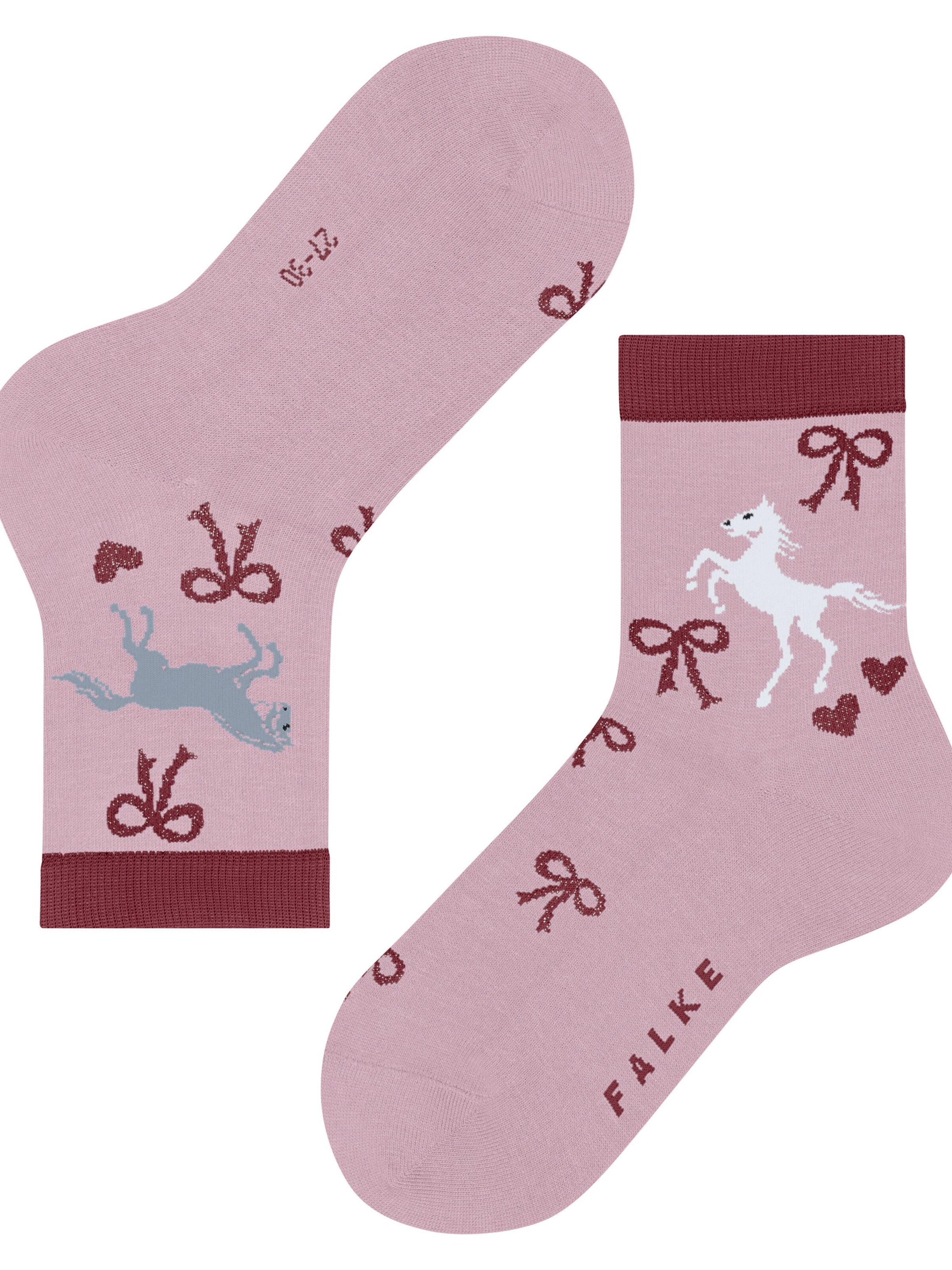 FALKE Socks 'Western Horses' in Pink: front