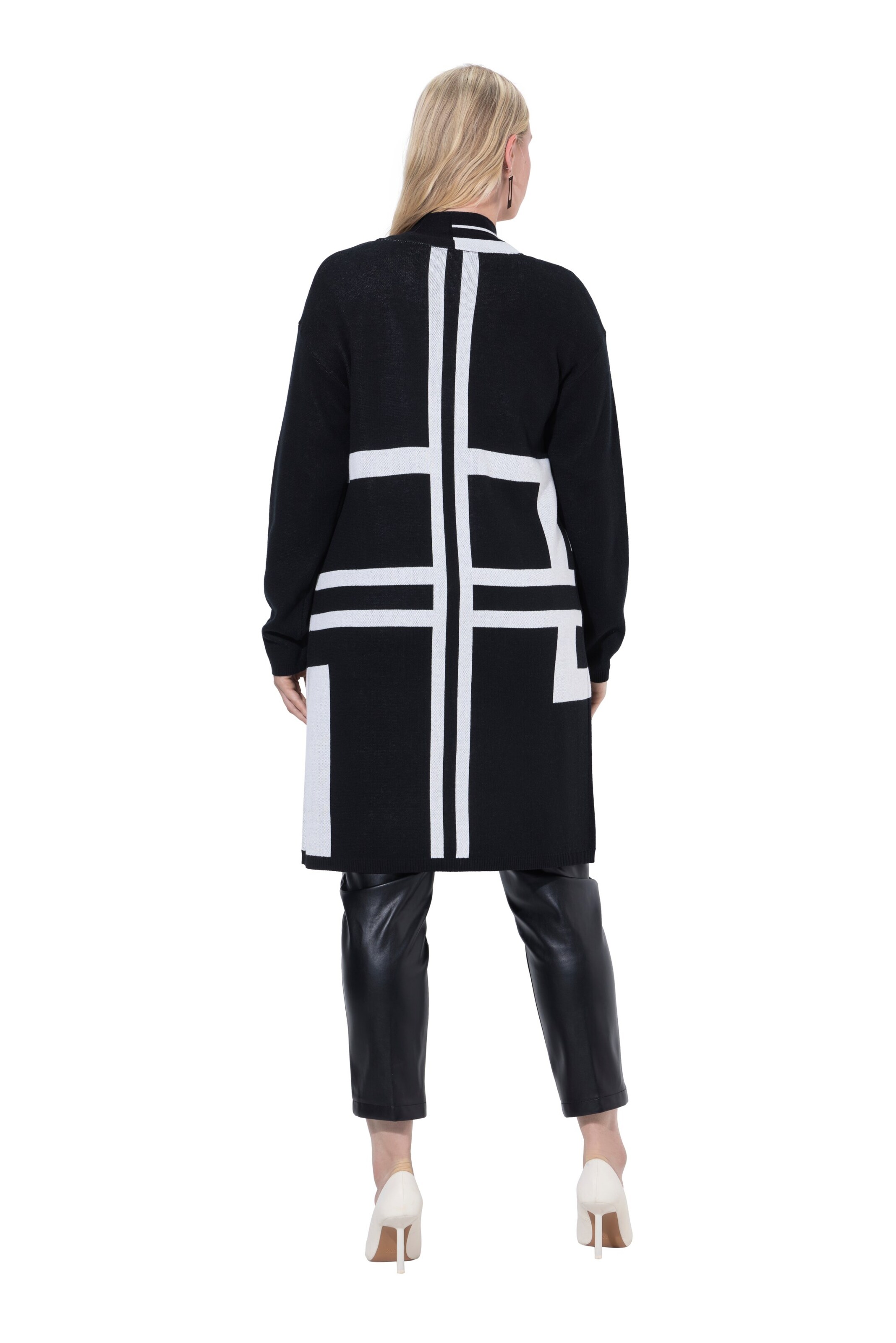 Ulla Popken Gebreid vest in Zwart