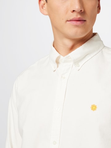 ABOUT YOU Limited Regular fit Button Up Shirt 'Melvin by Levin Hotho' in White