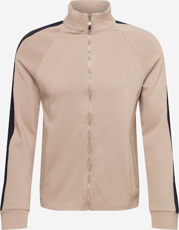 Veste de survêtement BURTON MENSWEAR LONDON en beige : devant