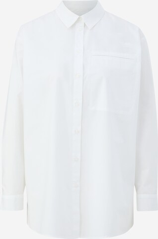 comma casual identity Blouse in Wit: voorkant