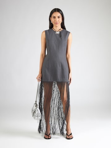 WEEKDAY Dress 'Freya Fringe' in Grey: front